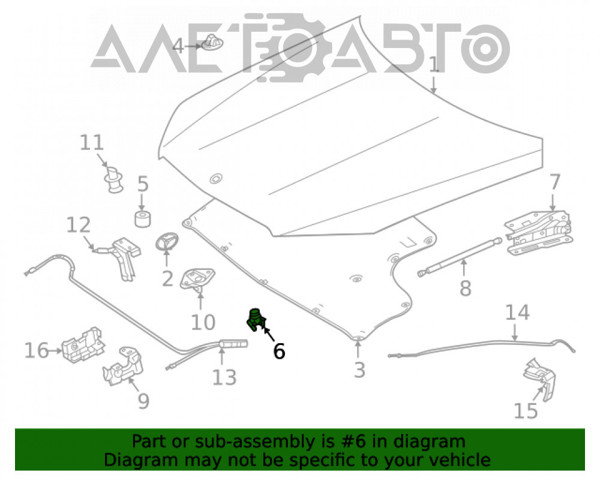 Amortiguador, capó del motor Mercedes GLC (C253)