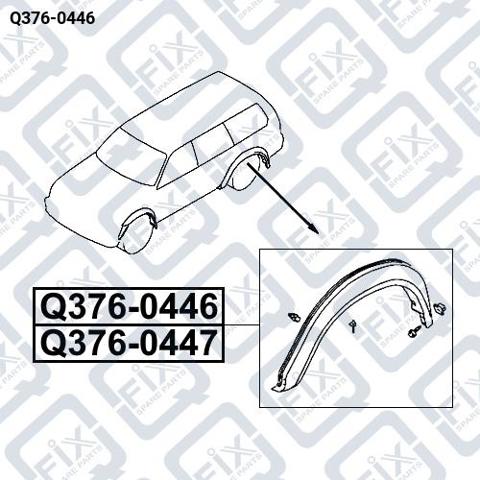 Q376-0446 Q-fix ensanchamiento, guardabarros trasero izquierdo