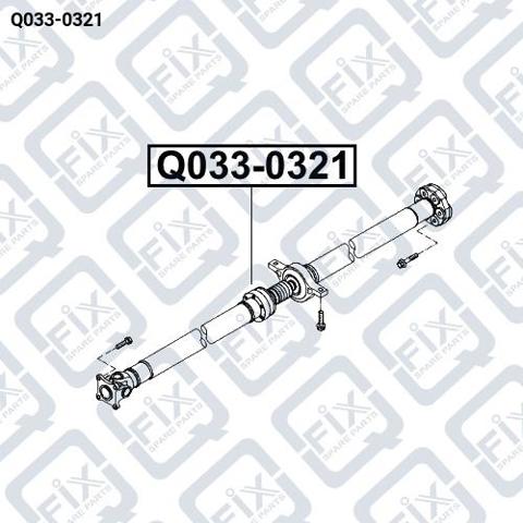 Q033-0321 Q-fix árbol cardán trasero completo