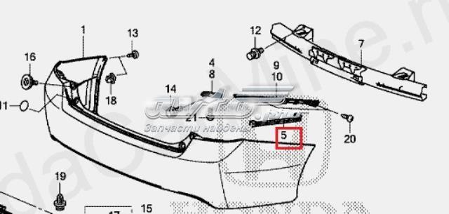 Soporte de guía para parachoques trasero HONDA 71508T2AA00