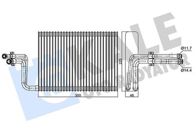 Evaporador, aire acondicionado KALE 350110
