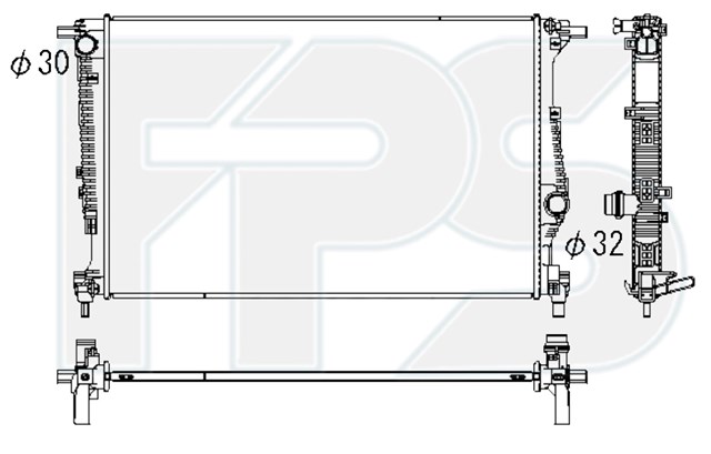 FP 38 A850-KY Koyorad radiador refrigeración del motor