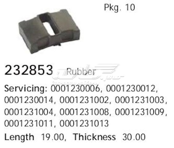 Kit de reparación de motor de arranque 232853 Cargo