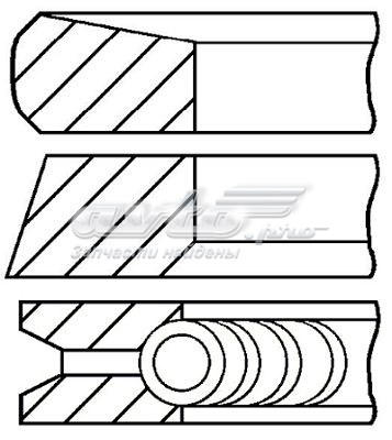 08-127407-00 Goetze juego de aros de pistón para 1 cilindro, cota de reparación +0,50 mm