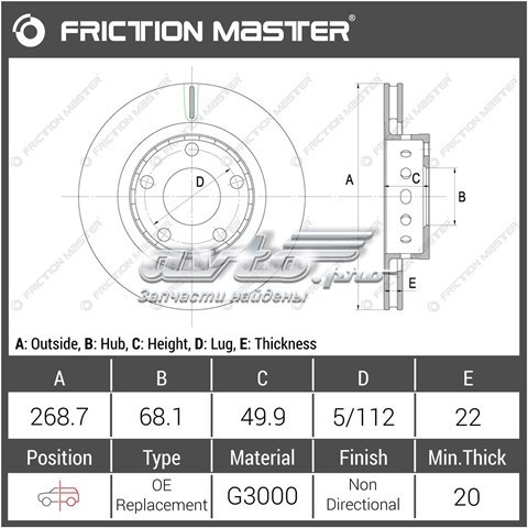 R1505 Friction Master pastillas de freno delanteras