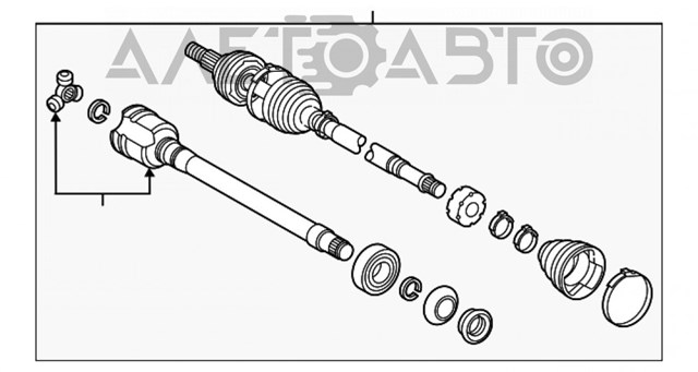 IK43420-06812 Market (OEM) árbol de transmisión delantero izquierdo