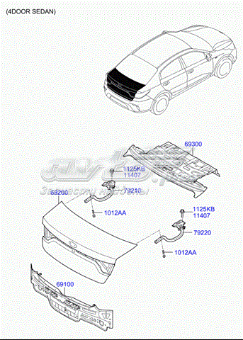 69200H0000 Hyundai/Kia Tapa de maletero