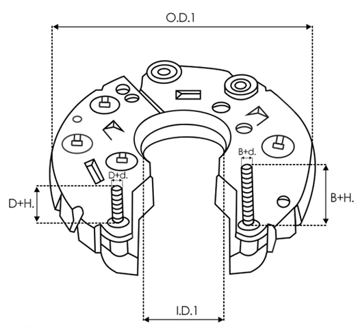 ARC5094 AS/Auto Storm alternador diodo puente rectificador