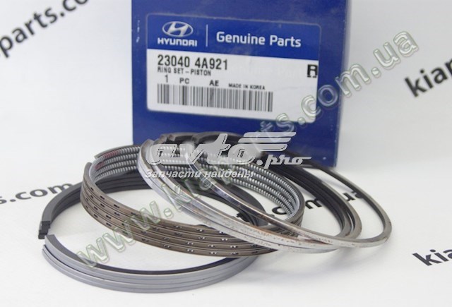 Juego de aros de pistón de motor, cota de reparación +0,25 mm HYUNDAI 230404A921