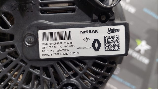 231007317R Renault (RVI) Alternador de coche