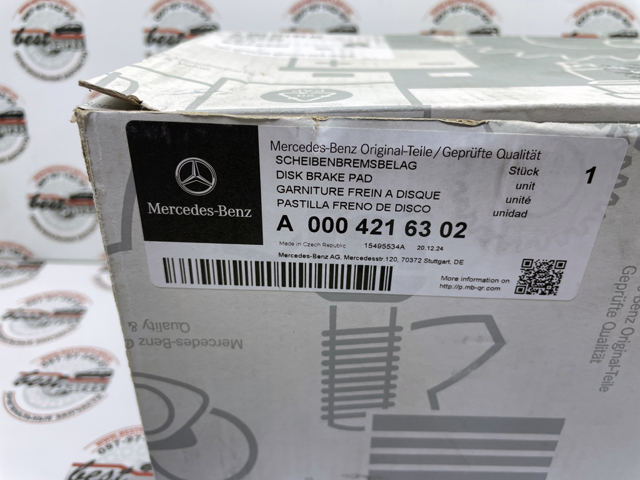 A0004216302 Mercedes Pastillas delanteras