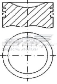 Juego de aros de pistón para 1 cilindro, STD Mahle Original 013RS101010N0