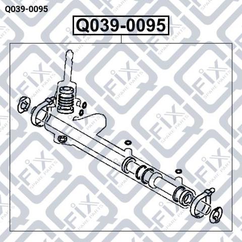 Q0390095 Q-fix Juego de juntas, mecanismo de dirección