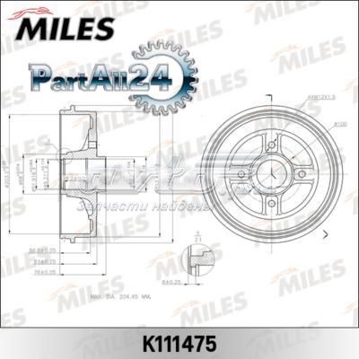 K111475 Miles freno de tambor trasero