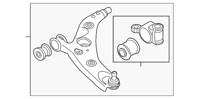 Brazo inferior izquierdo de la suspensión delantera Mazda KB7W34350H precio, desde 109,26 EUR