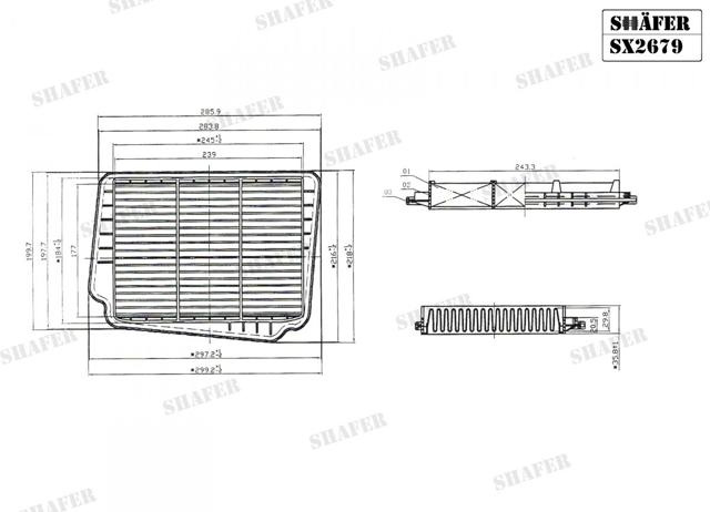 Filtro de aire SX2679 Shafer