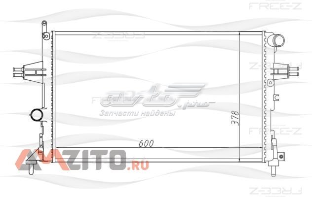 KK0160 FreE-Z radiador refrigeración del motor