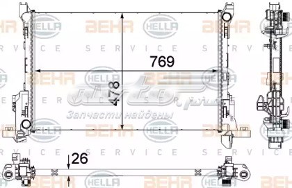 Radiador refrigeración del motor VAN WEZEL 43002625