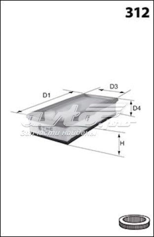 Filtro de aire MECAFILTER ELP9098