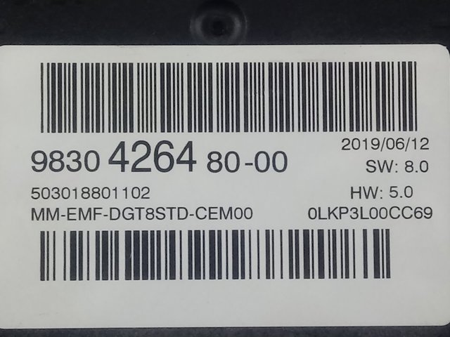 Pantalla 9830426480 Peugeot/Citroen
