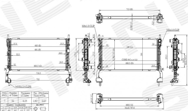 Radiador RAFD37162A Signeda