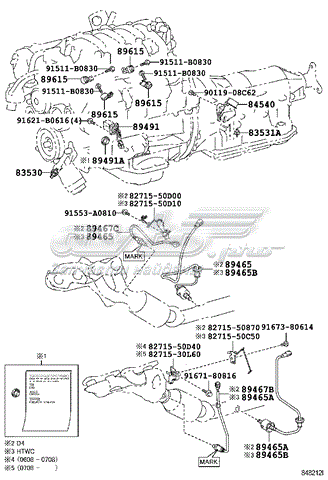Sonda lambda post catalizador para Lexus LS (UVF4)