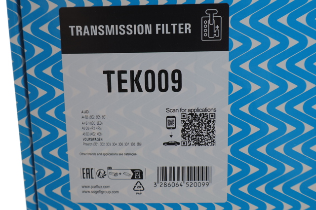 Filtro de transmisión automática Purflux TEK009 precio, desde 27,77 EUR