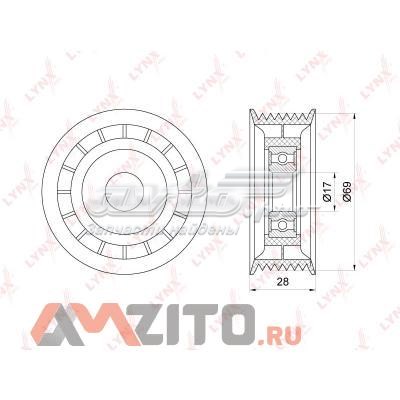 PB5238 Lynxauto rodillo, correa trapecial poli v