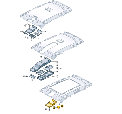 Guarnecido de techo VAG 5NN867591RM5 precio, desde 64,34 EUR