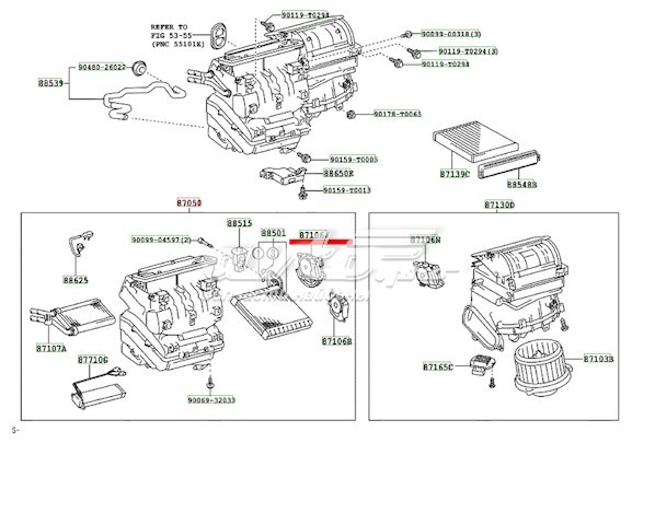 Actuador de Compuerta de Calefacción para Toyota RAV4 (A4)