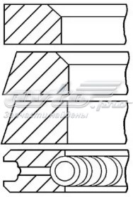 Juego de anillos de pistón para 1 cilindro, STD 4181A009 PERKINS