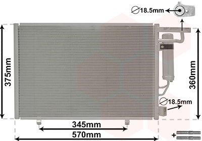 Condensador aire acondicionado VAN WEZEL 18015707