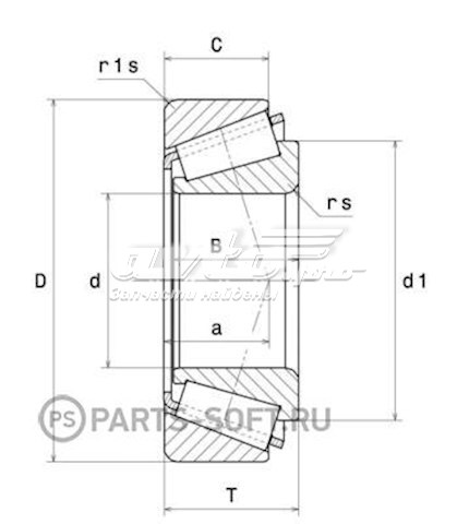 Cojinete interior del semieje trasero HR30207J NSK