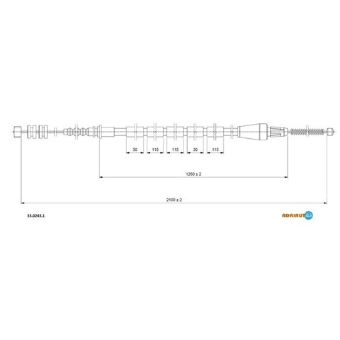 BKB2582 Borg&beck cable de freno de mano trasero derecho