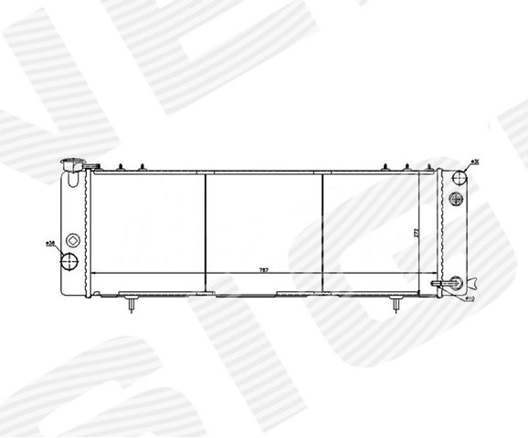 RA61001A Signeda radiador refrigeración del motor