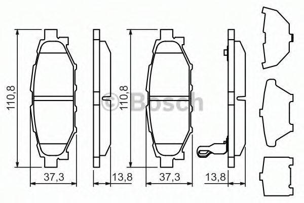 986494444 Bosch Pastillas freno traseras