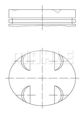 005 24 00 Knecht-Mahle pistón completo para 1 cilindro, std