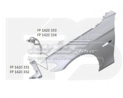 FP1420333 FPS soporte para guardabarros delantero, izquierdo superior