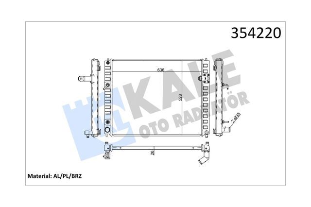 Radiador 354220 Kale