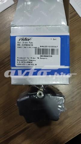RD23980STD Rider Pastillas freno traseras