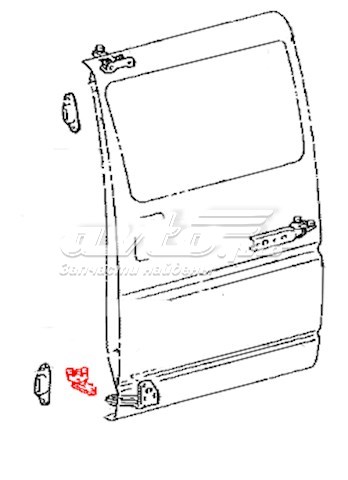 Guía rodillo, puerta corrediza, izquierdo inferior para Toyota Hiace (H1, H2)