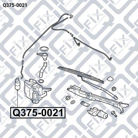 Comprar Q3750021 Q-fix Bomba de agua limpiaparabrisas, delantera