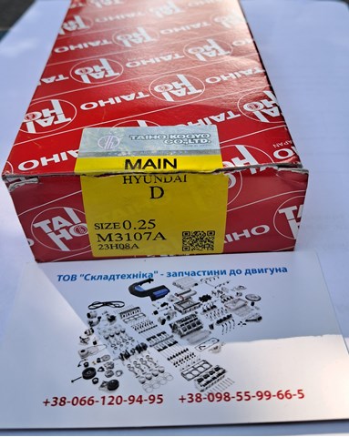 M3107A025 Taiho Juego de cojinetes de cigüeñal, cota de reparación (+0,25 mm)