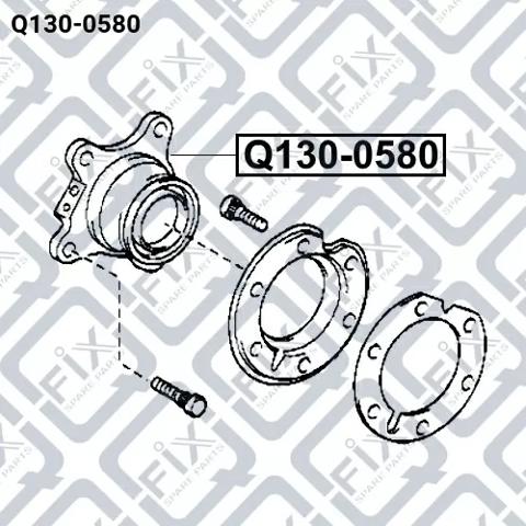 Q130-0580 Q-fix cubo trasero derecho