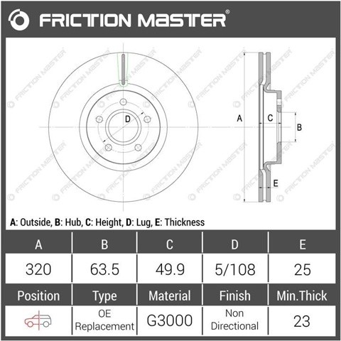 Comprar R1125 Friction Master Freno de disco delantero