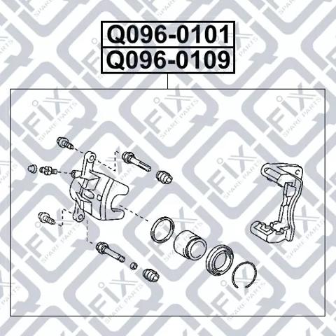 Q096-0109 Q-fix pinza de freno delantera izquierda