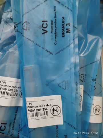 Válvula de inyector F00VC01354 Bosch