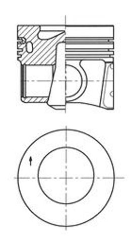 41708610 Kolbenschmidt pistón completo para 1 cilindro, cota de reparación + 0,25 mm