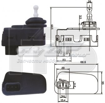 FP3217RK1 FPS Elemento de regulación, regulación del alcance de faros 