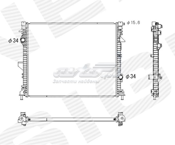 13554 OSC radiador refrigeración del motor